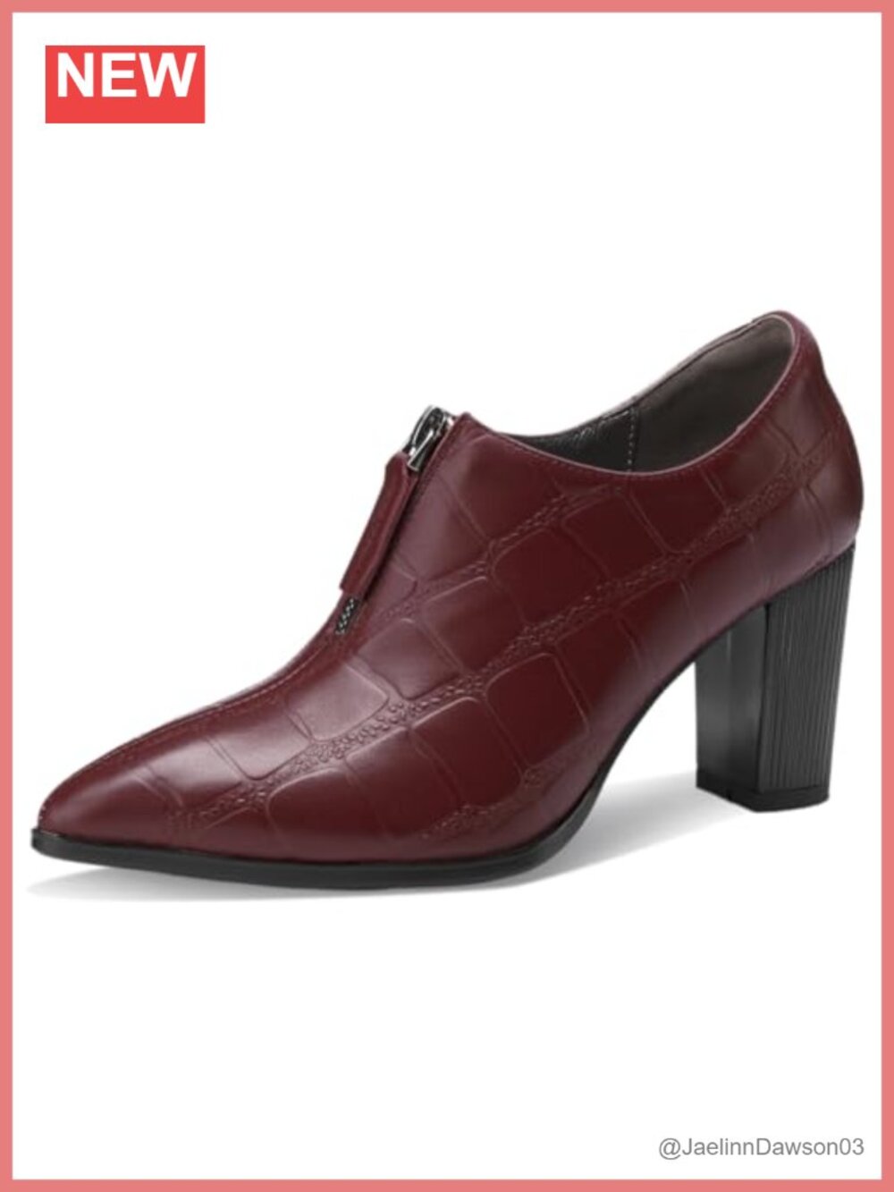 Patent Leather Ankle Boots Women Chunky Heel Pointed Toe Wide Calf Dress